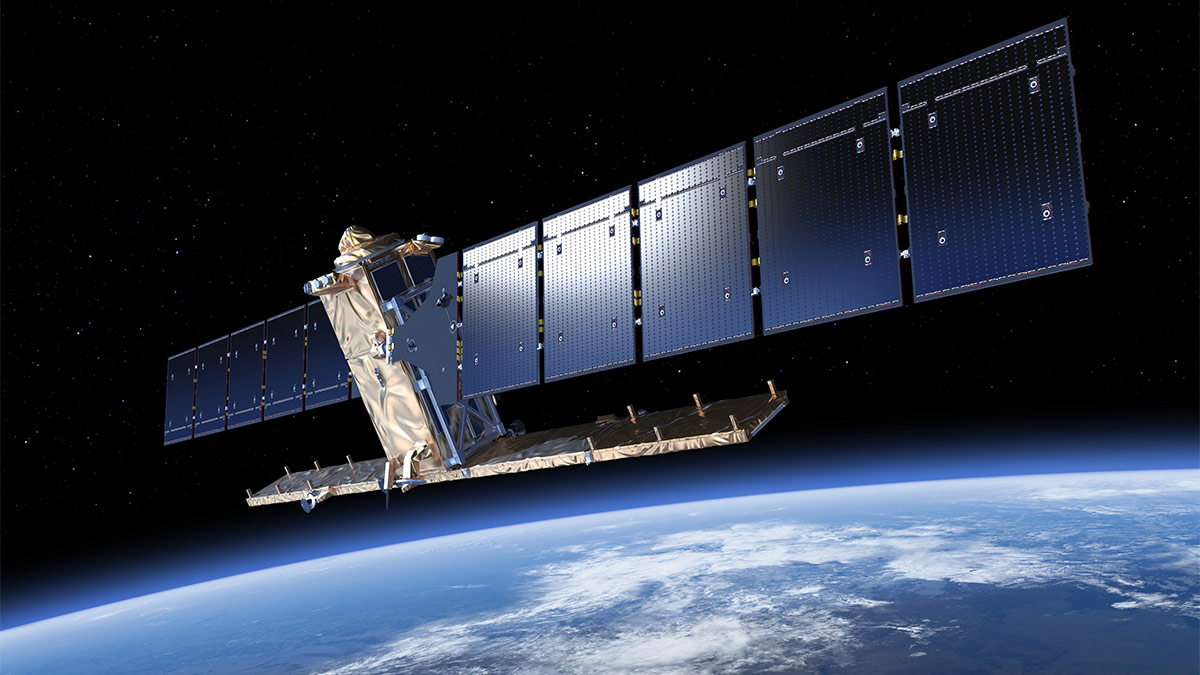 Sentinel-1 is the first in the family of Copernicus satellites launched by the European Space Agency. Two Sentinel-1 satellites have monitored the crack in the Larsen C ice shelf in the years leading up to the big split. They are also used to monitor Earth's environment, mapping sea ice and observing changes in land surfaces.